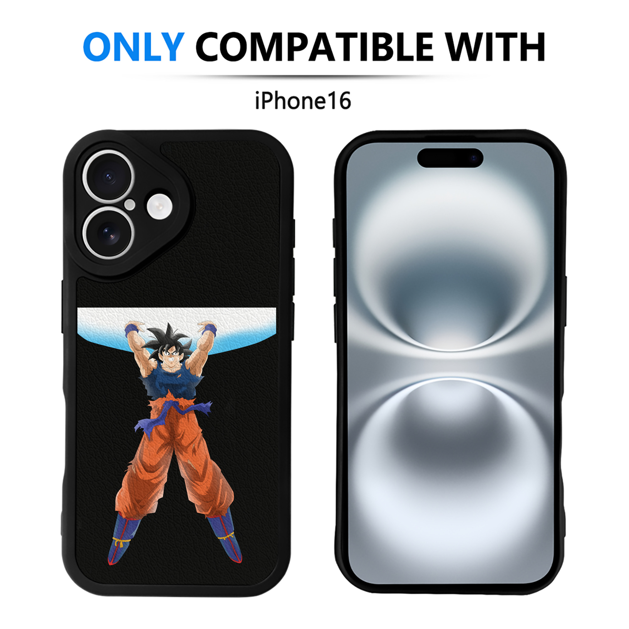 （画像用） ドラゴンボール 孫悟空（そん ごくう）Son Goku カカロット DRAGON BALL Kakarotto 【iPhone 16シリーズ対応】シリコンスマホケース（レザー調） 材質：シリコン